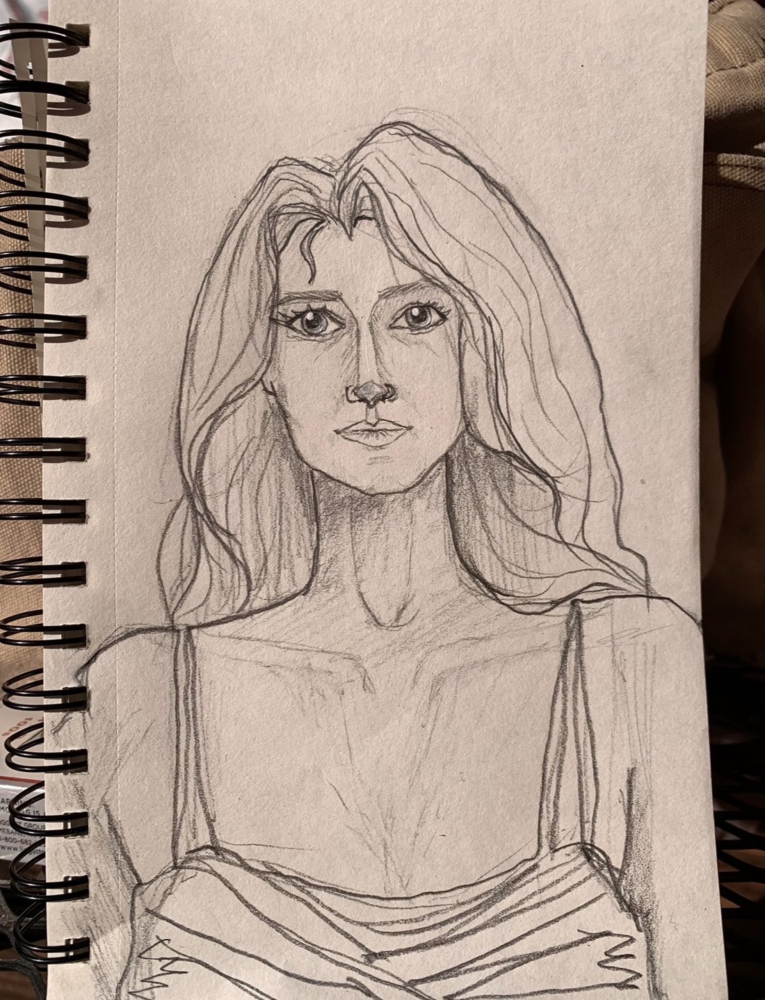 Pencil portrait sketch by Faye